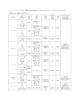 プレバソン &reg; フロアブル5 適用内容