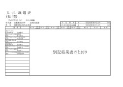 別記結果表のとおり