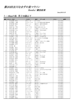 7 ・ 10kmの部 男子39歳以下