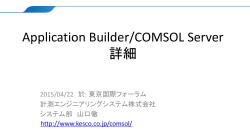 Application Builder/COMSOL Server詳細