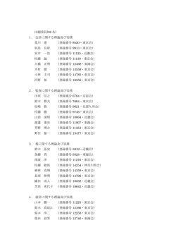 出題委員(38 名) 1. 会計に関する理論及び実務 荒川 進 （登録番号 9520
