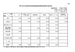 神戸地方法務局管内新築建物課税標準価格認定基準表 (基準年度