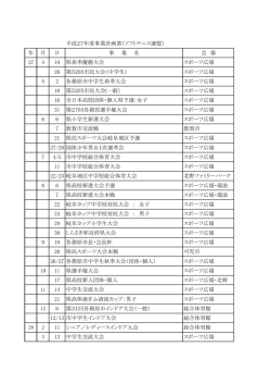 平成27年度事業計画書（ソフトテニス連盟） 年 月 日 事 業 名 会 場 27 4