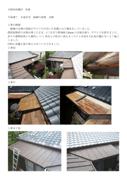 大阪府高槻市 S 様 平屋建て 木造住宅 縁側の屋根 瓦棒 工事の経緯