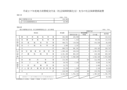 平成27年度地方消費税交付金（社会保障財源化分）充当の社会保障