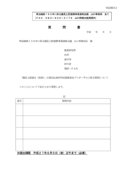 別記様式2 質問書