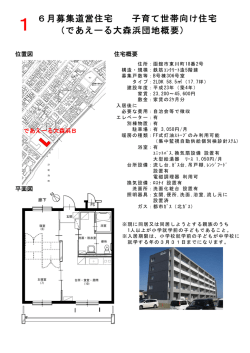 6月募集道営住宅 - 函館市住宅都市施設公社