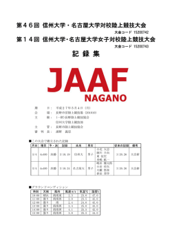 男子 - 長野陸上競技協会 DATA_WEB