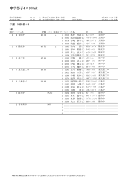 中学男子4&times;100mR