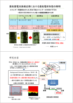 フローバッテリ内の濃度場と亜鉛析出形態