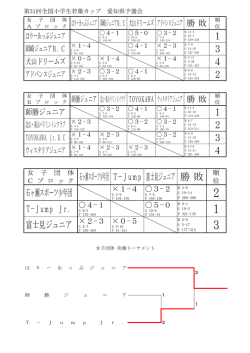 女子予選リーグ・決勝トーナメント結果、詳細