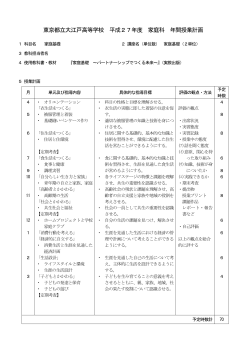 家庭基礎 - 東京都立大江戸高等学校