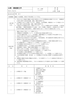 公衆・環境衛生学