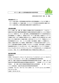ポリリン酸による骨芽細胞成熟の形態学研究