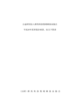 平成26年度事業計画・予算資料（PDF）