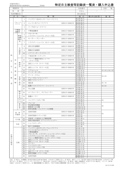 特定自主検査等記録表一覧表・購入申込書