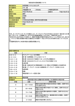 地理情報システム(GIS)入門 - 教育支援情報