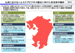 資料4 自治体の動き - 九州ヘルスケア産業推進協議会(HAMIQ)