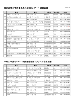 平成27年度課題・感想画図書リスト