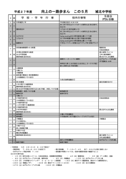 平成27年度 向上の一路歩まん この5月
