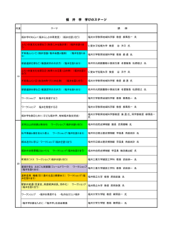 福 井 学 学びのステージ