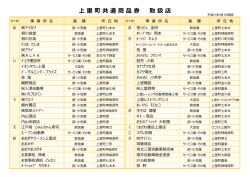 上 里 町 共 通 商 品 券 取 扱 店