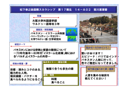 松下幸之助国際スカラシップ 第17期生 14－A02 賀川恵理香 大阪大学