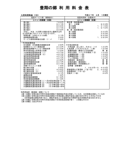 利用料金表