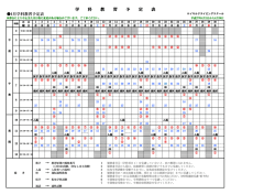 学 科 教 習 予 定 表
