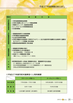 平成27年度事業のあらまし - えひめ地域政策研究センター
