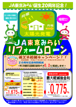 リフォームローン（省エネ応援キャンペーン）