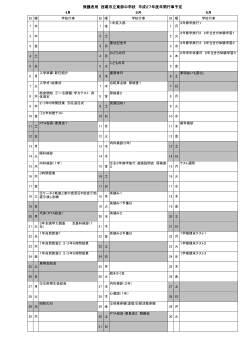 保護者用 西尾市立東部中学校 平成27年度年間行事予定