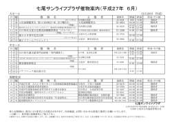七尾サンライフプラザ催物案内（平成27年 6月）