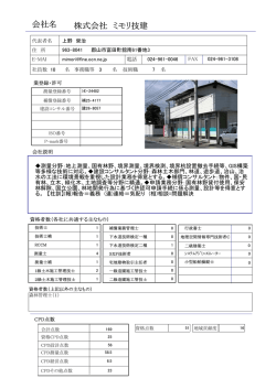 会社名 株式会社 ミモリ技建