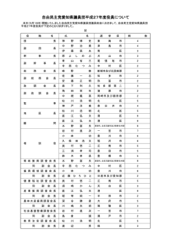 自由民主党愛知県議員団平成27年度役員について