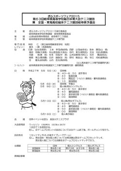 第63回岐阜県高等学校総合体育大会テニス競技 兼 全国・東海高校