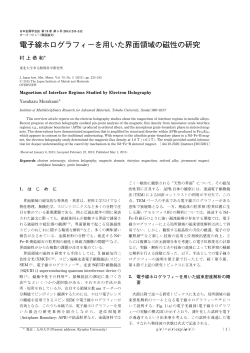 電子線ホログラフィーを用いた界面領域の磁性の研究