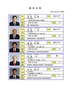 議員名簿 - 下松市