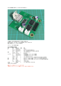 HDMI-I2S受信基板2 製作マニュアル(2015/05/01改定)Rev1.1 この