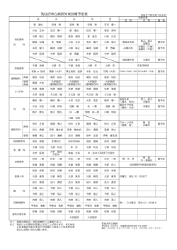 外来診療予定表