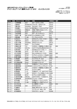 デイリーカップ T-XT 極乗ジムカーナ 2015 エントラントリスト