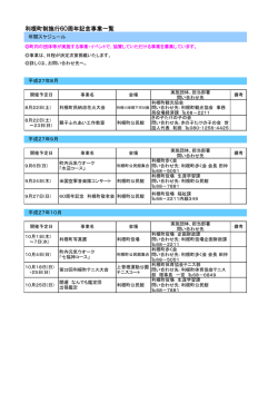 利根町制施行60周年記念事業一覧