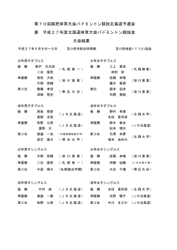 結果 - 北海道バドミントン協会