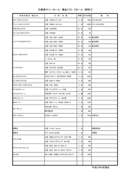備品一覧（照明） - 日暮里サニーホール