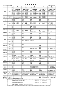 外 来 診 療 体 制