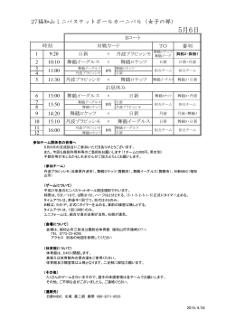 5月6日 - 福知山バスケットボール協会