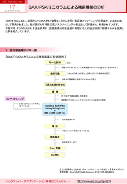 SAX/PSAミニカラムによる残留農薬の分析