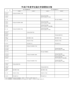 学位論文申請関係日程（PDF）