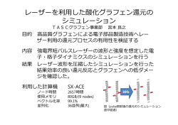 レーザーを利  した酸化グラフェン還元の シミュレーション