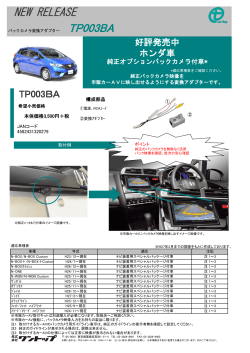 TP003BA N-BOX/ （H26/12～）ﾅﾋﾞ装着用ｽﾍﾟｼｬﾙﾊﾟｯｹｰｼﾞ付車 グレイス